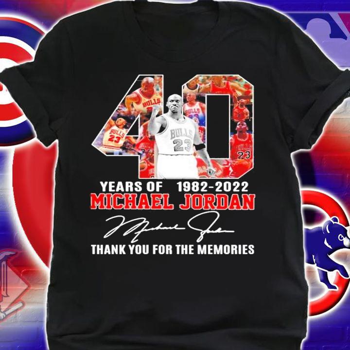 40 Years Of 1982-2022 Michael Jordan Signatures Thank You For The Memories Shirt t-shirt