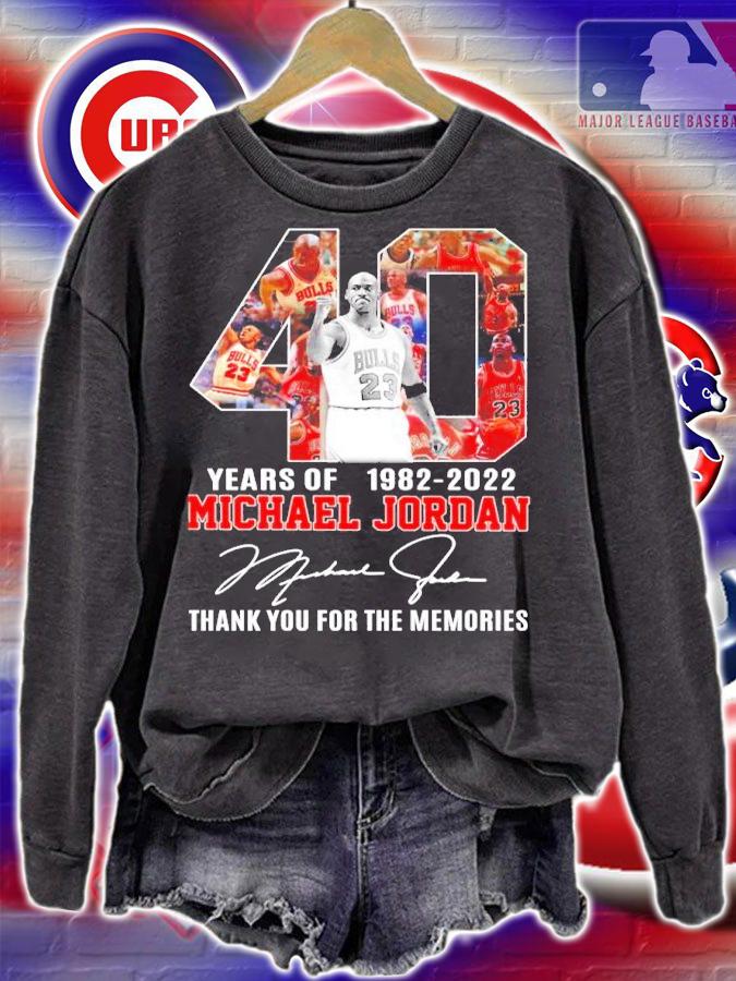 40 Years Of 1982-2022 Michael Jordan Signatures Thank You For The Memories Shirt t-shirt