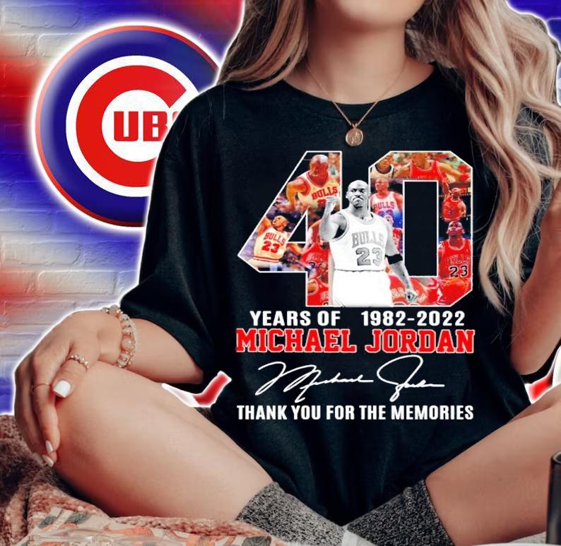 40 Years Of 1982-2022 Michael Jordan Signatures Thank You For The Memories Shirt t-shirt