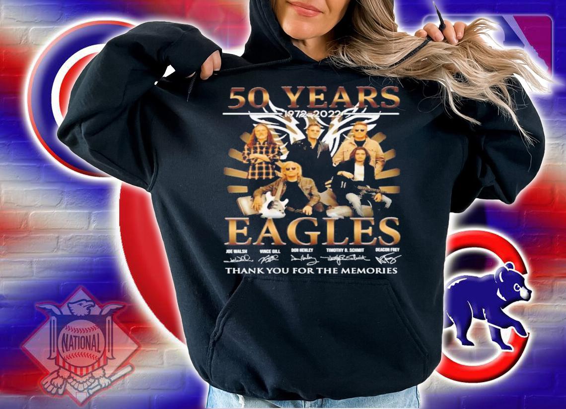 50 Years 1972-2022 Eagles Signatures Thank You For The Memories Shirt t-shirt