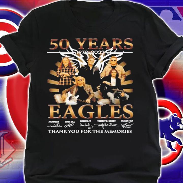 50 Years 1972-2022 Eagles Signatures Thank You For The Memories Shirt t-shirt