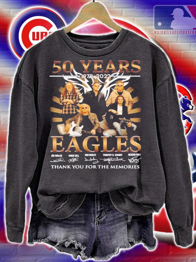 50 Years 1972-2022 Eagles Signatures Thank You For The Memories Shirt t-shirt