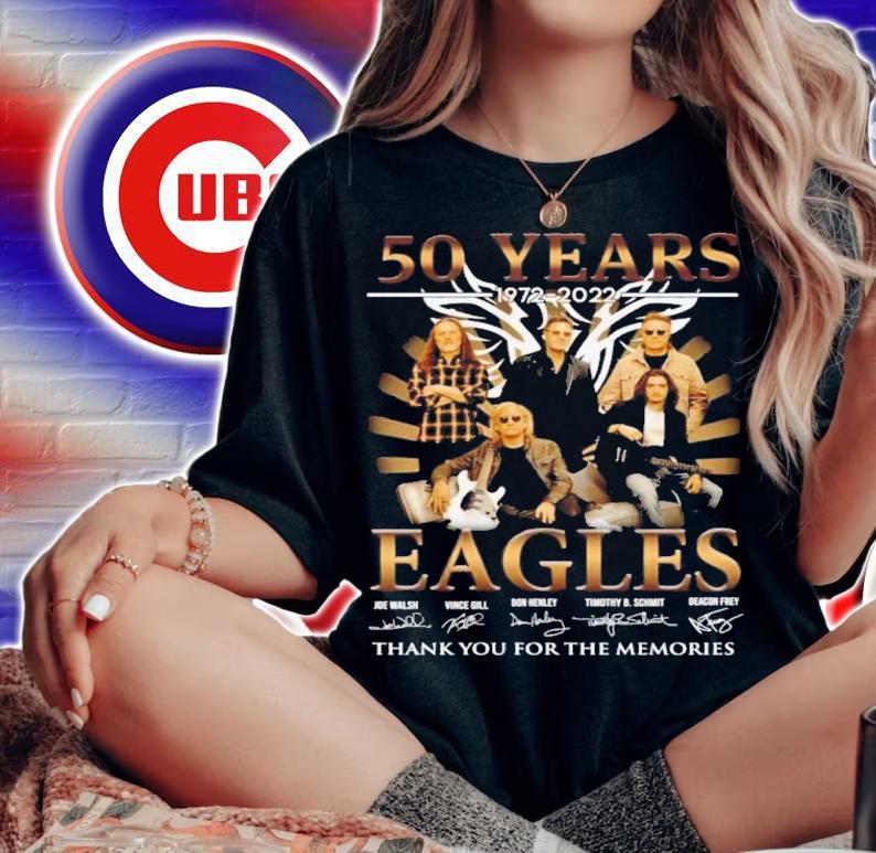 50 Years 1972-2022 Eagles Signatures Thank You For The Memories Shirt t-shirt