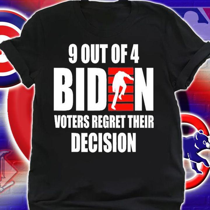 9 Out Of 4 Biden Voter Regret Their Decision Funny Stairs T-Shirt t-shirt