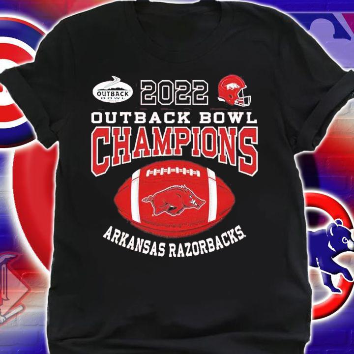 2022 Outback Bowl Champion Arkansas Razorbacks Crimson Shirt t-shirt