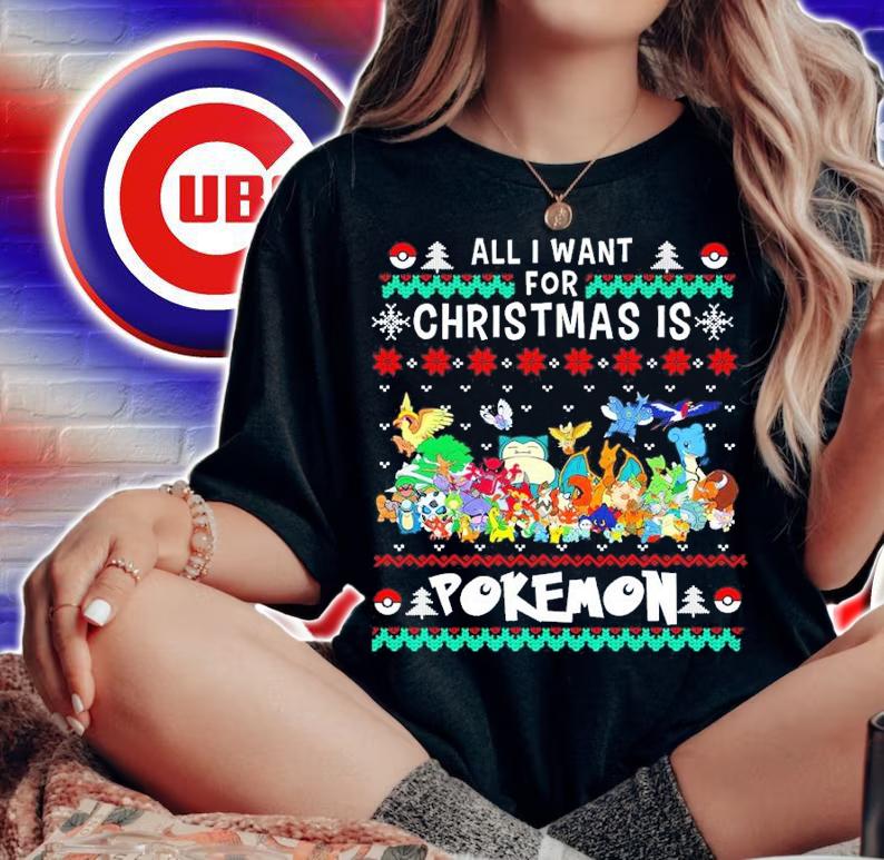 All I Want For Christmas Is Pokemon Ugly Christmas Shirt t-shirt