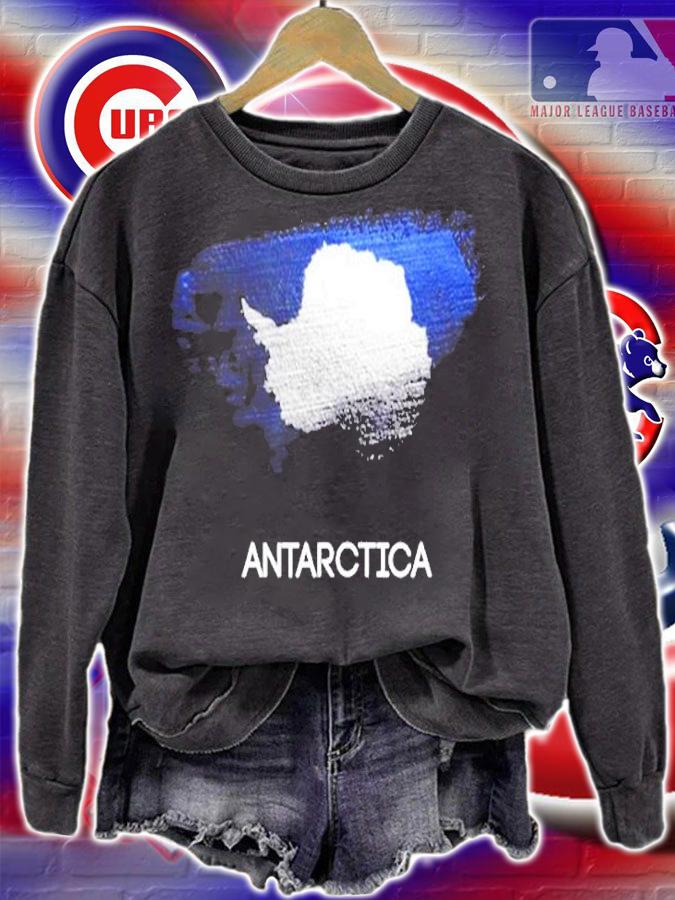Antarctica Southpole Ice Snow Seventh Continent Flag T-Shirt t-shirt