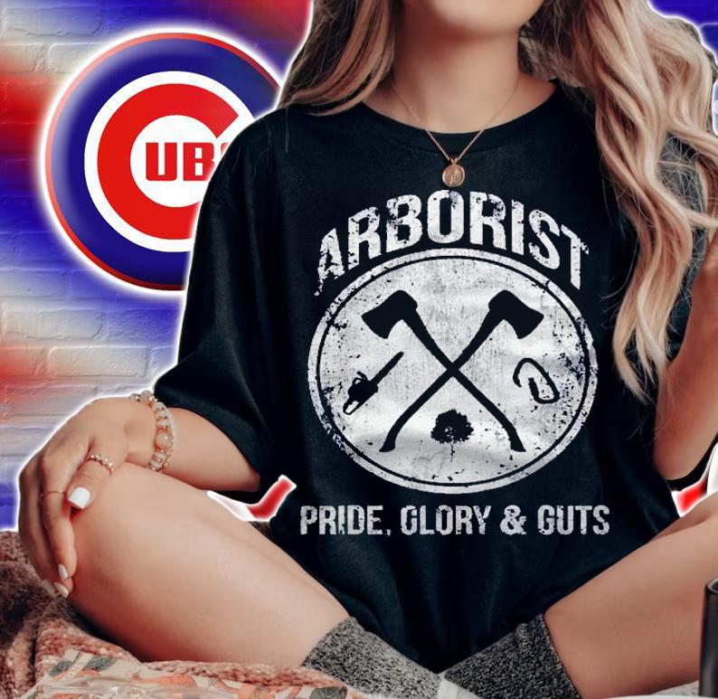 Arborist Dangerous Job Shirt Pride, Glory And Guts Shirt t-shirt