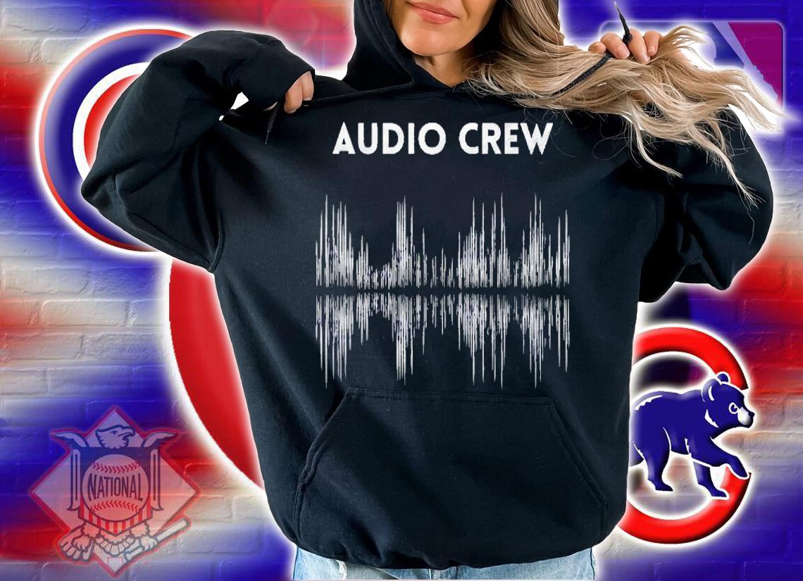 Audio Crew Uniform White & Black Sound Waves Audio Visual Shirt t-shirt