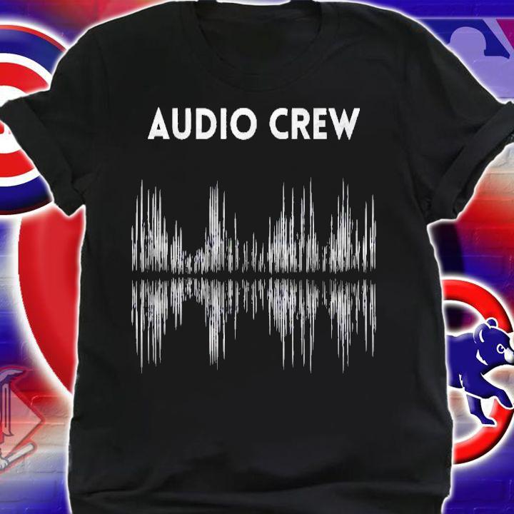 Audio Crew Uniform White & Black Sound Waves Audio Visual Shirt t-shirt
