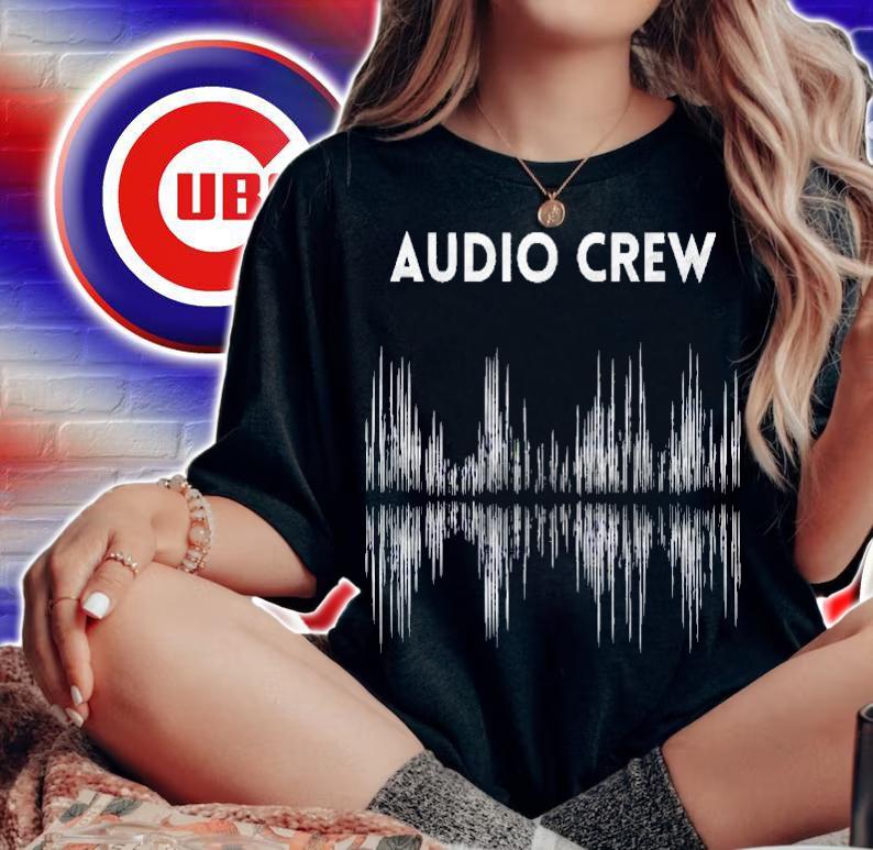 Audio Crew Uniform White & Black Sound Waves Audio Visual Shirt t-shirt