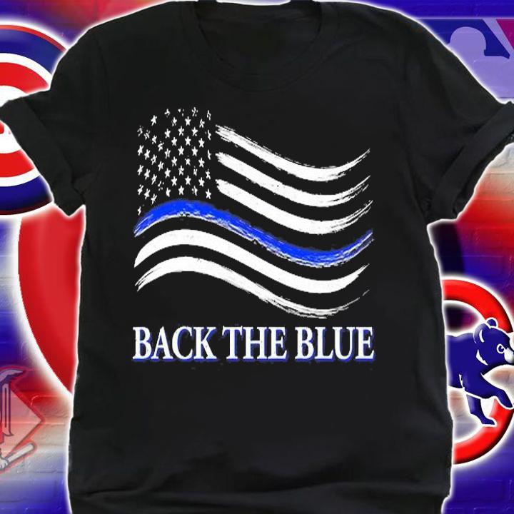 Back The Blue Thin Blue Line USA Flag T-Shirt t-shirt shirt