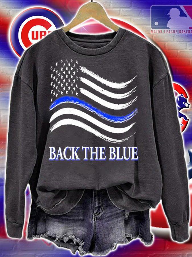 Back The Blue Thin Blue Line USA Flag T-Shirt t-shirt sweatshirt