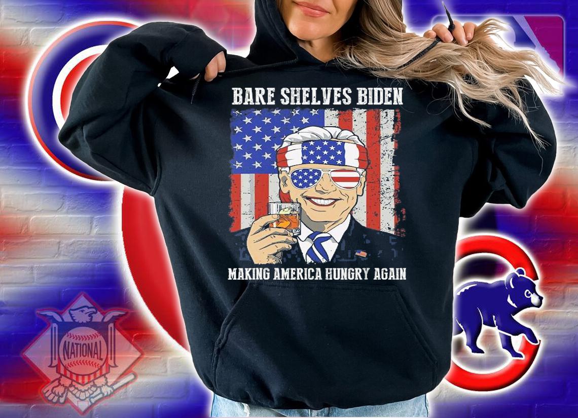 Bare Shelves Biden Making America Hungry Again Biden US Flag Vintage T-Shirt t-shirt hoodie