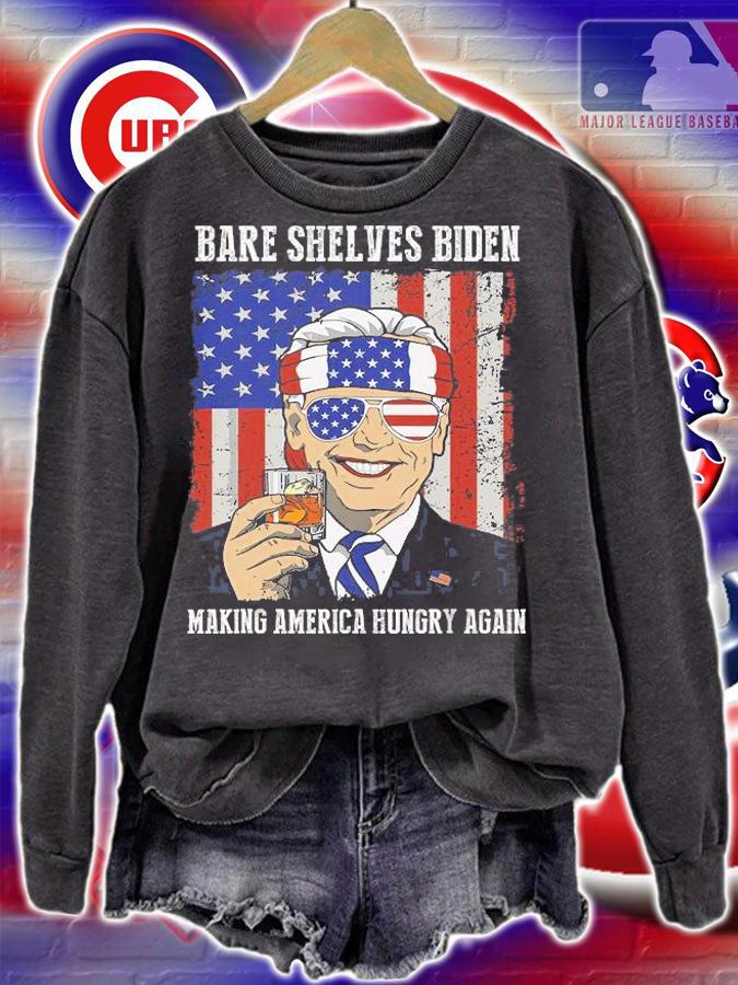 Bare Shelves Biden Making America Hungry Again Biden US Flag Vintage T-Shirt t-shirt sweatshirt