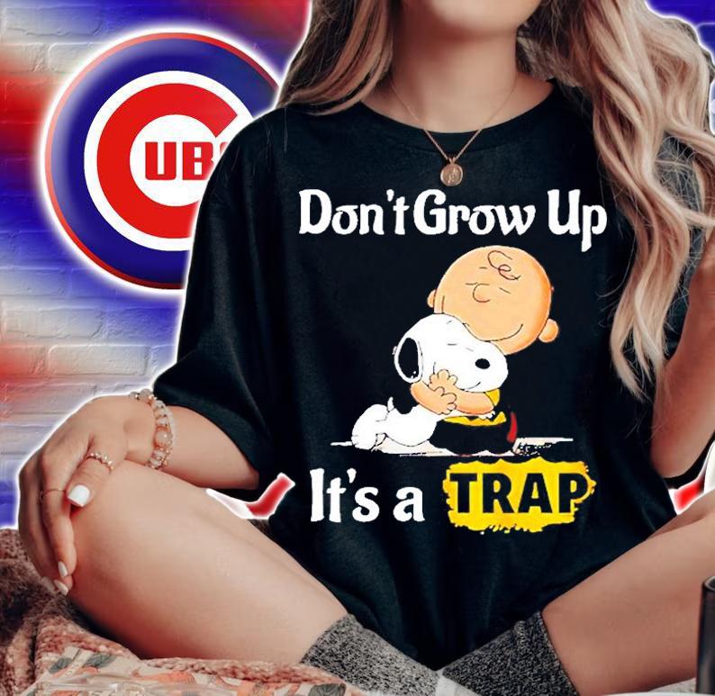 Best Snoopy And Charlie Brown Dont Grow Up Its Trap T-Shirt t-shirt woman shirt