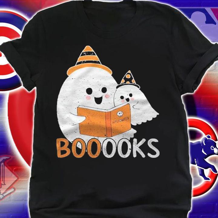 Boo Ghost Book Reading Kids Gift Idea Spooky Halloween Shirt t-shirt