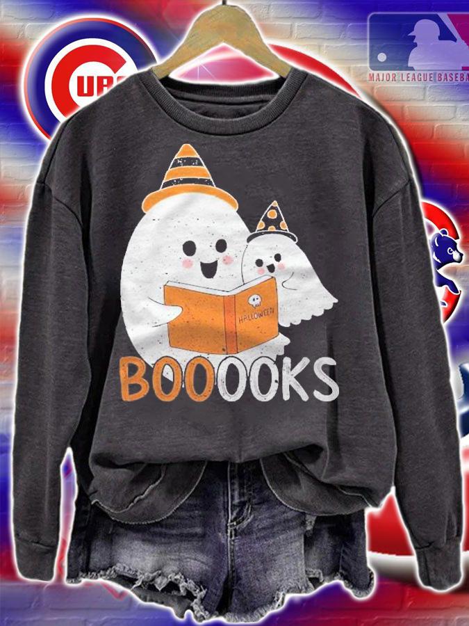 Boo Ghost Book Reading Kids Gift Idea Spooky Halloween Shirt t-shirt