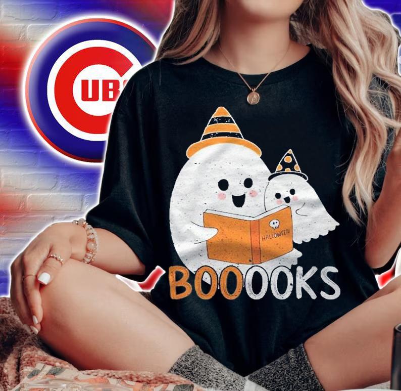Boo Ghost Book Reading Kids Gift Idea Spooky Halloween Shirt t-shirt