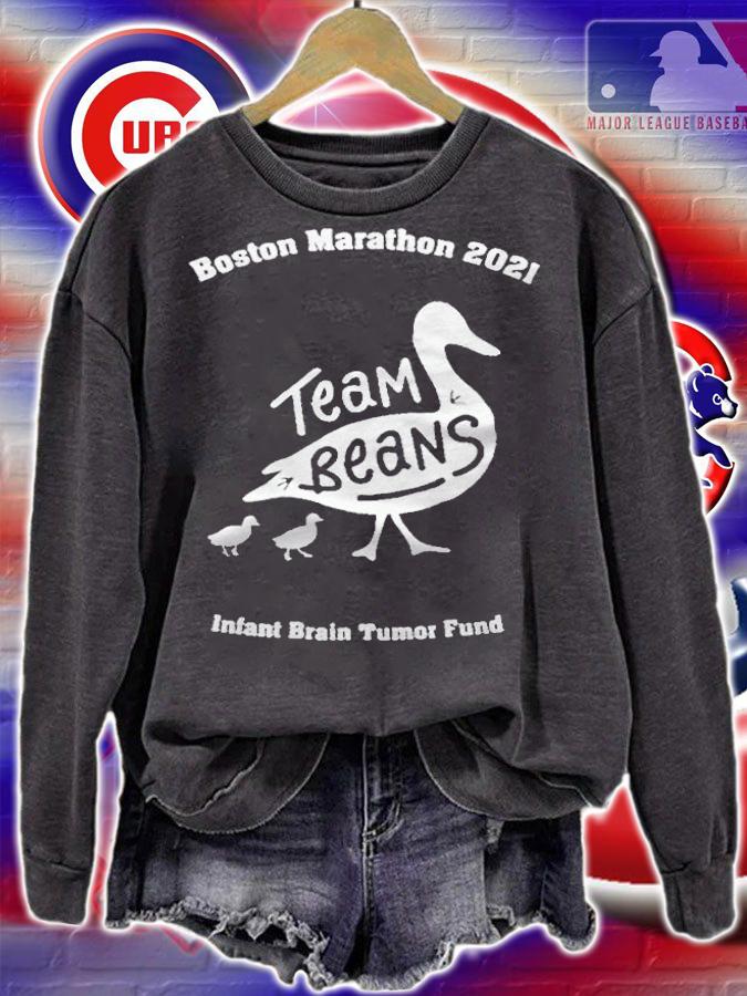 Boston Marathon 2021 Team Beans Infant Brain Tumor Fund T-shirt t-shirt