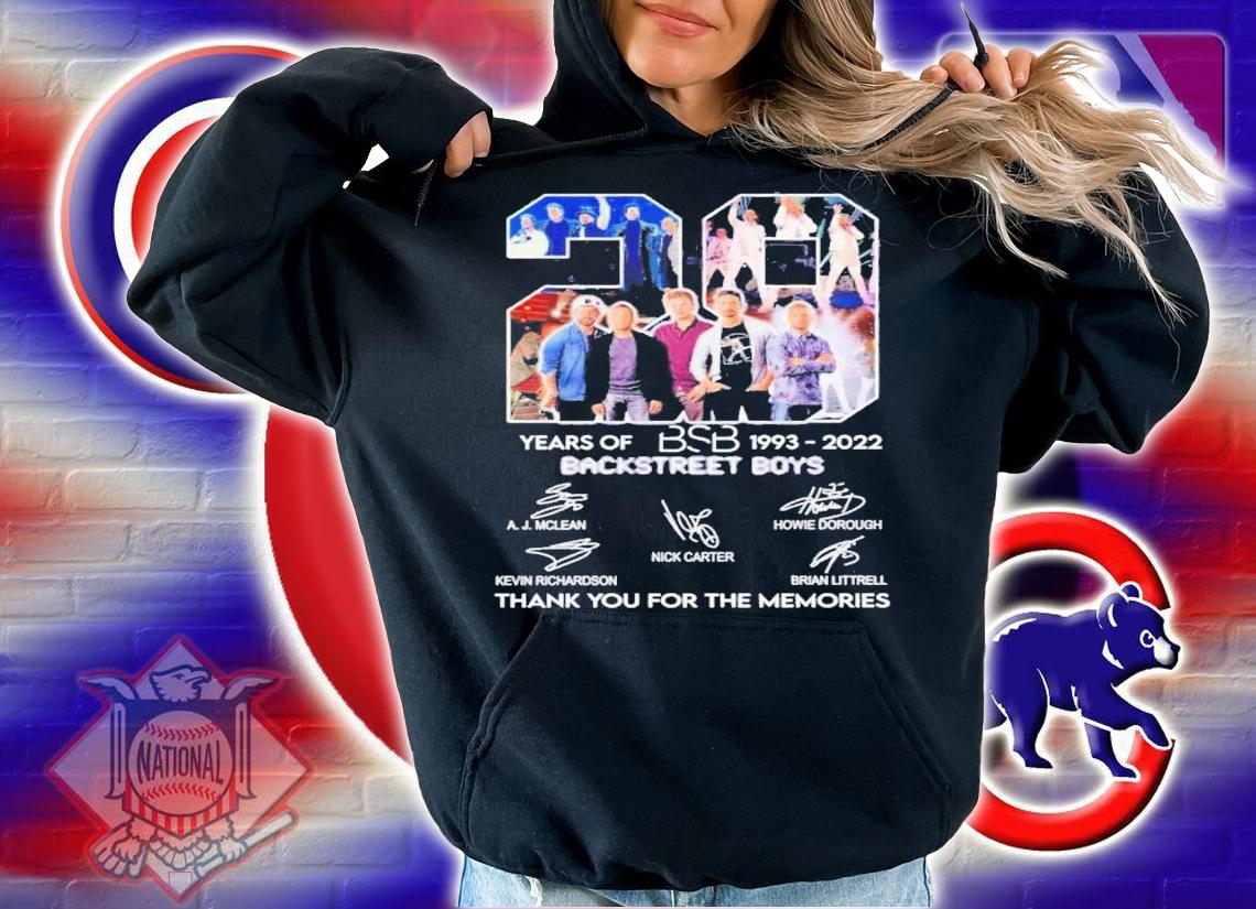 BSB Backstreet Boys 29 Years Of 1993-2022 SignaturesThank You For The Memories Shirt t-shirt