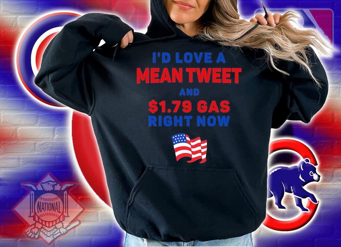 Id Love A Mean Tweet And $1.79 Gas Right Now USA Flag T-Shirt t-shirt