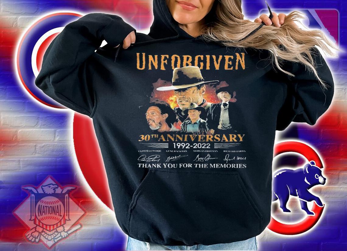 Unforgiven 30th Anniversary 1992-2022 Signatures Thank You For The Memories Shirt t-shirt