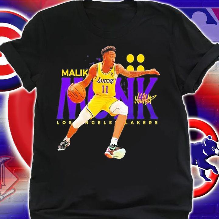 Malik Monk Los Angeles Lakers Basketball Signatures T-Shirt t-shirt shirt