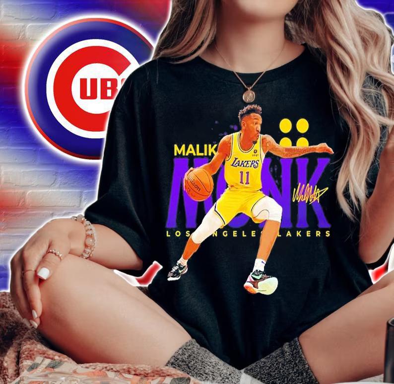 Malik Monk Los Angeles Lakers Basketball Signatures T-Shirt t-shirt woman shirt