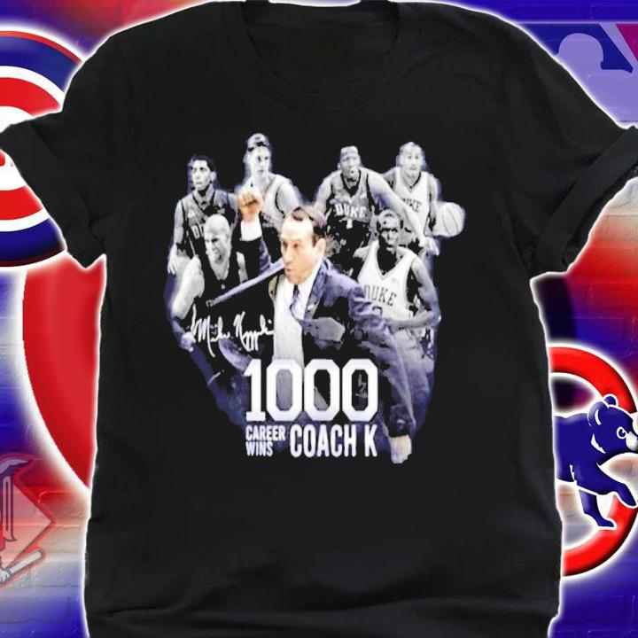 Official Mike Krzyzewski 1000 Career Wins Coach K Signatures Shirt t-shirt shirt