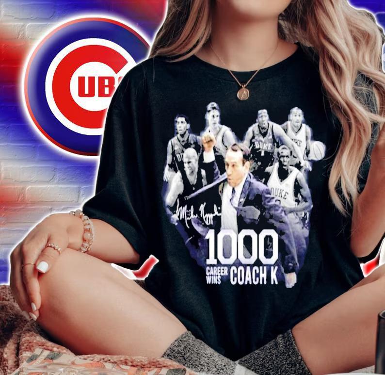 Official Mike Krzyzewski 1000 Career Wins Coach K Signatures Shirt t-shirt woman shirt