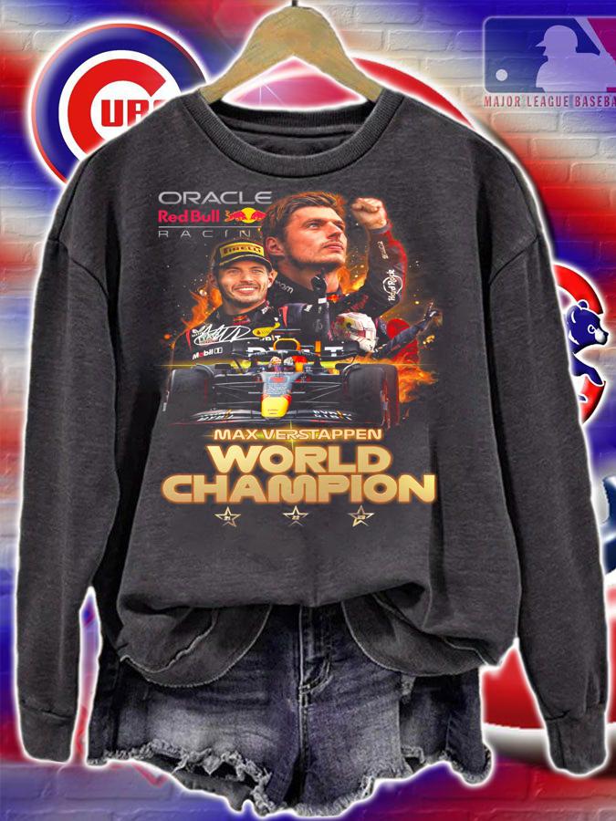 Oracle Red Bull Racing Max Verstappen World Champion t-shirt sweatshirt