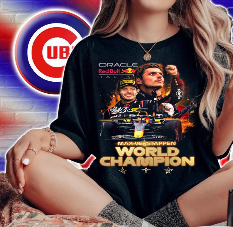 Oracle Red Bull Racing Max Verstappen World Champion t-shirt woman shirt