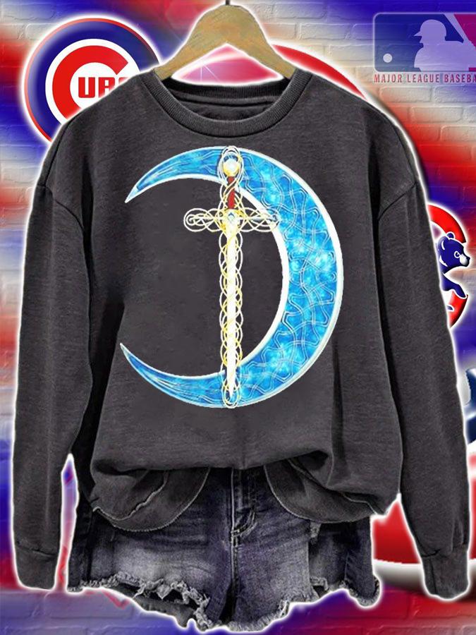 Funny Fantasy Moon And Celtic Sword T-Shirt t-shirt