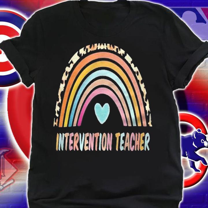 Intervention Teacher Gift Rainbow Leopard Shirt t-shirt shirt