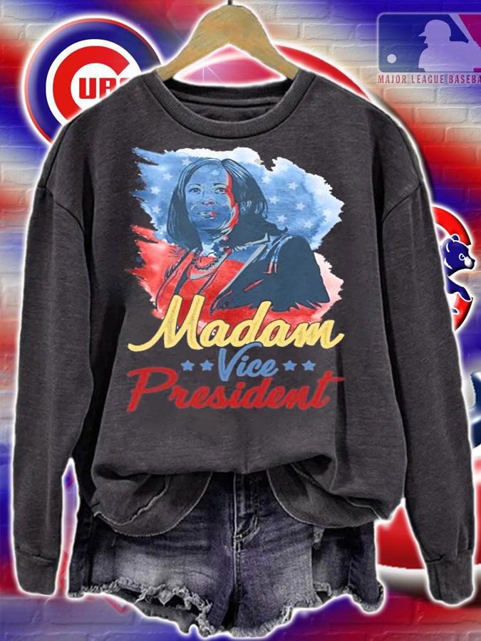 Kamala Harris Madam vice president Vintage USA Flag T-Shirt t-shirt