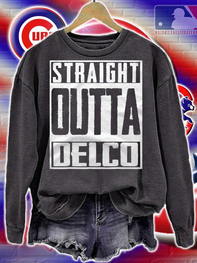 Straight Outta Delco County Pride Patriot Usa Us Shirt t-shirt sweatshirt