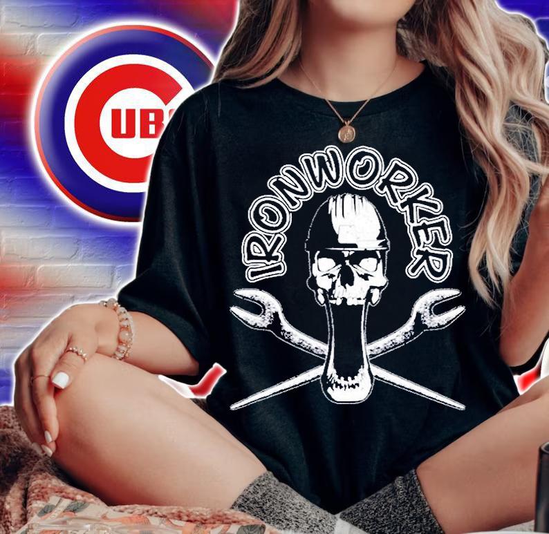 Ironworker Skull And Spud Wrenches T-Shirt t-shirt woman shirt