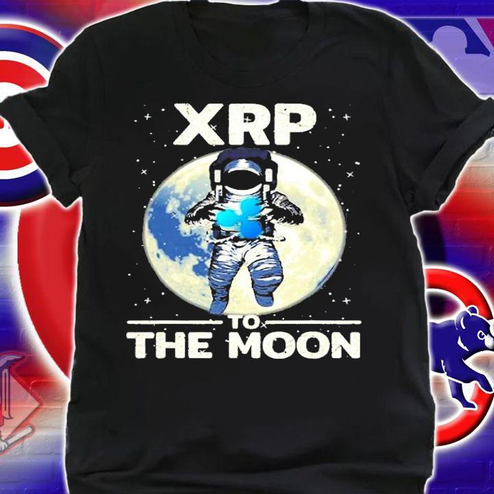 Male Ripple Xrp Astronaut To Moon Cryptocurrency Xrp Moon T-Shirt t-shirt