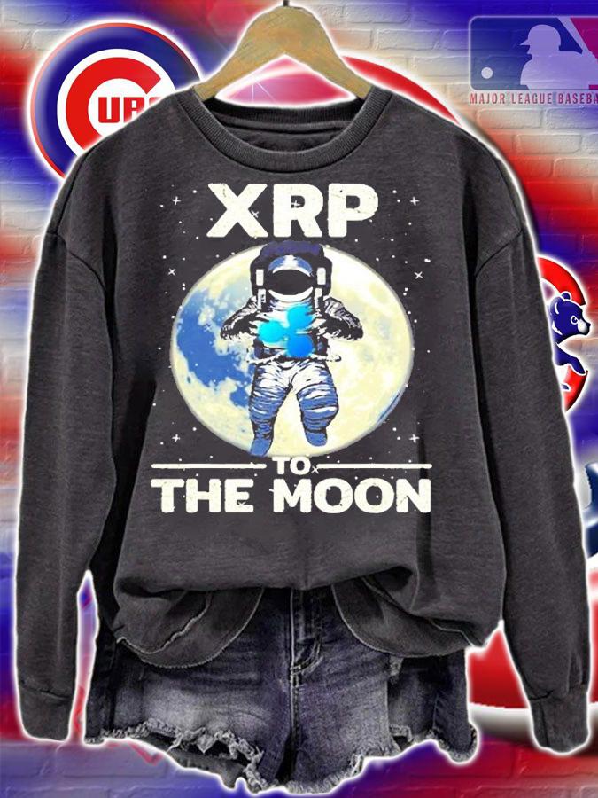 Male Ripple Xrp Astronaut To Moon Cryptocurrency Xrp Moon T-Shirt t-shirt
