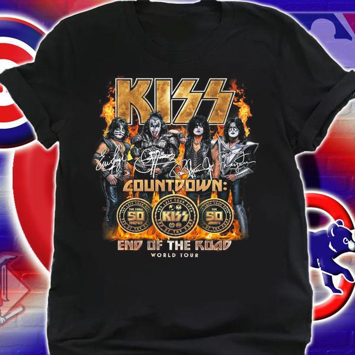 Kiss Countdown The Final 50 Shows The Last Tour Ever End Of The Road World Tour t-shirt shirt