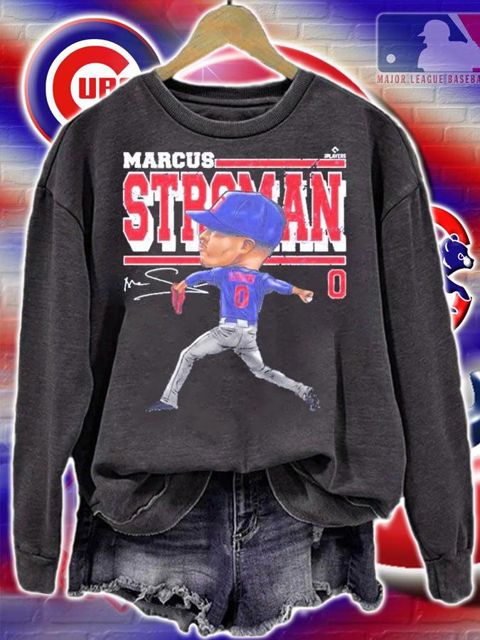 Marcus Stroman Chicago Cartoon Baseball Signatures Shirt t-shirt sweatshirt