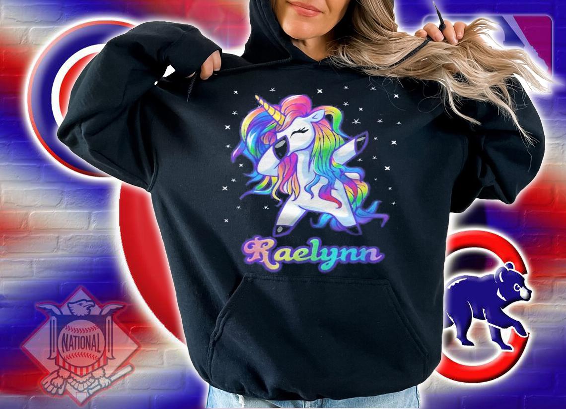 Raelynn Name Personalized Custom Rainbow Unicorn Dabbing Shirt t-shirt