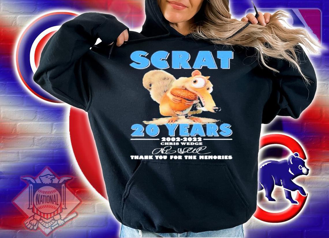 Scrat 20 Years 2002-2022 Signatures Thank You For The Memories Shirt t-shirt hoodie
