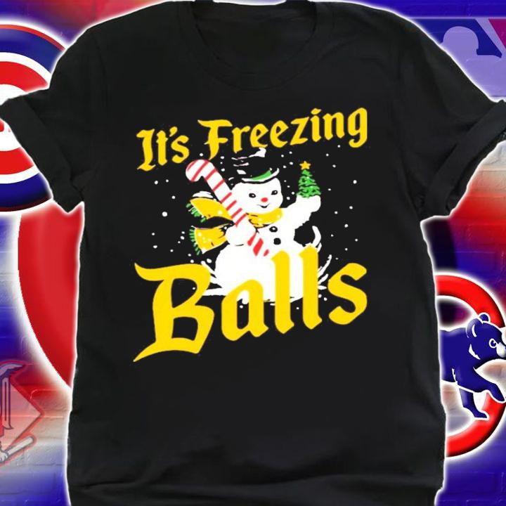 Snowman It's Freezing Balls Christmas Shirt t-shirt shirt