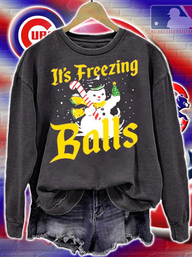 Snowman It's Freezing Balls Christmas Shirt t-shirt sweatshirt
