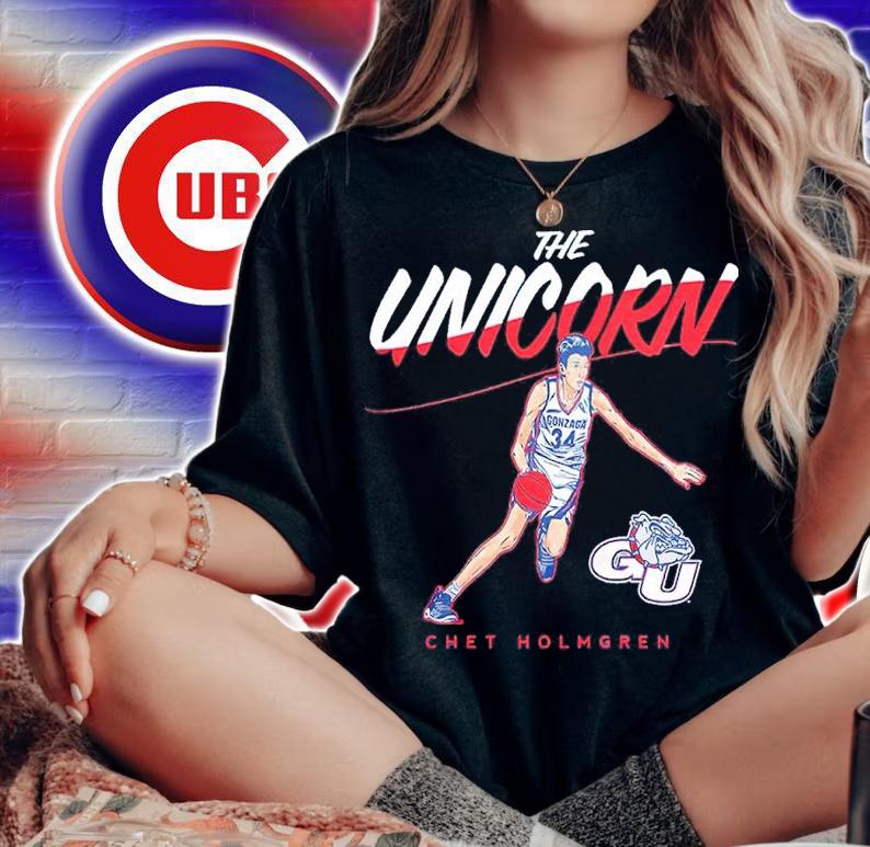 Gonzaga Chet Holmgren The Unicorn Shirt t-shirt woman shirt