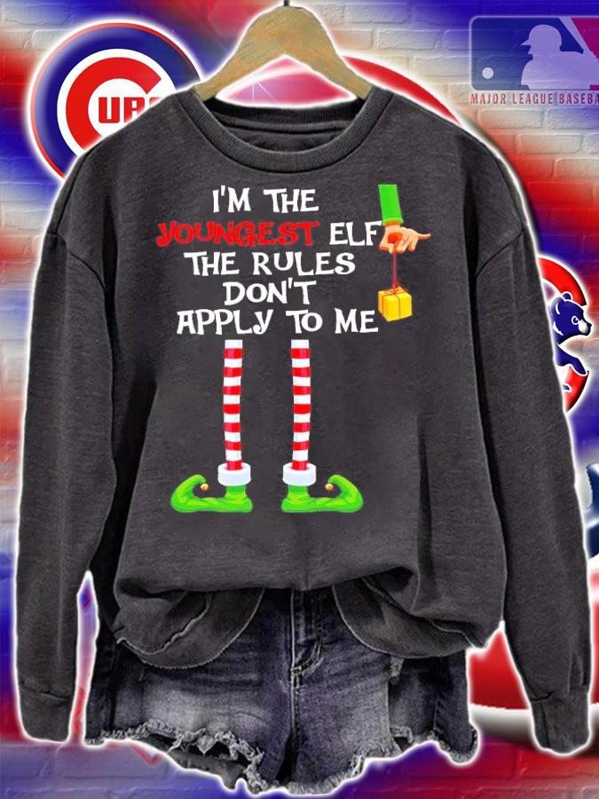 I'm The Youngest Elf The Rules Dont Apply To Me Shirt t-shirt