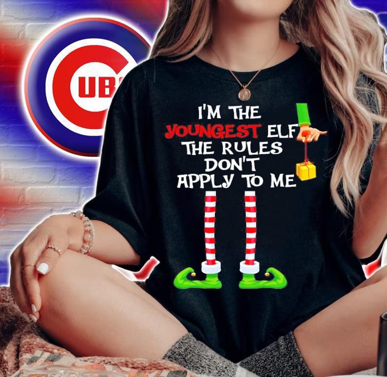 I'm The Youngest Elf The Rules Dont Apply To Me Shirt t-shirt