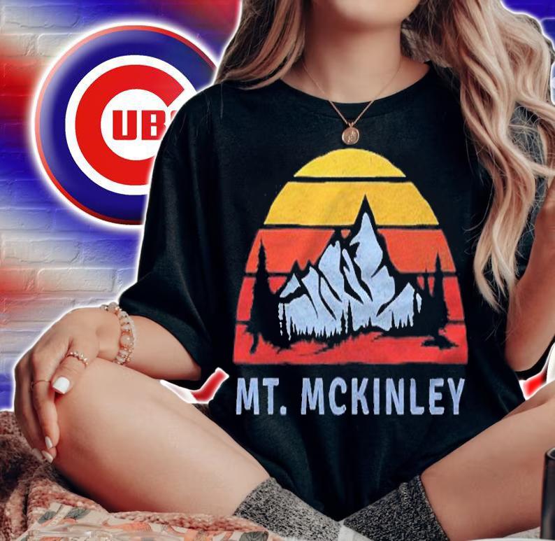 Mt. Mckinley Retro Mountain Sunset Design Shirt t-shirt